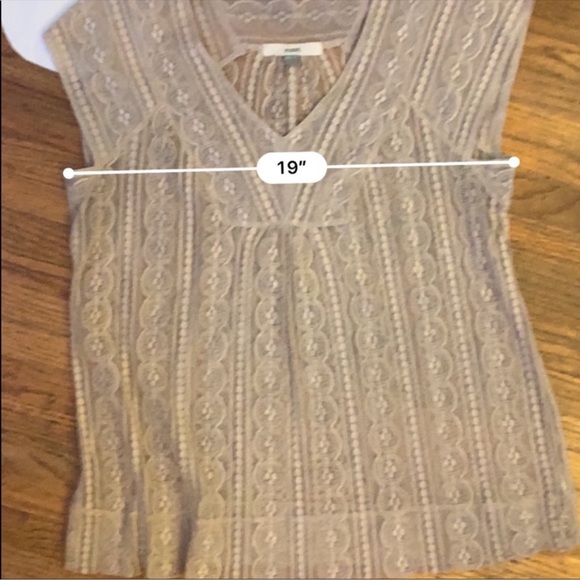 Fossil off white lace sheer top - Picture 5 of 6